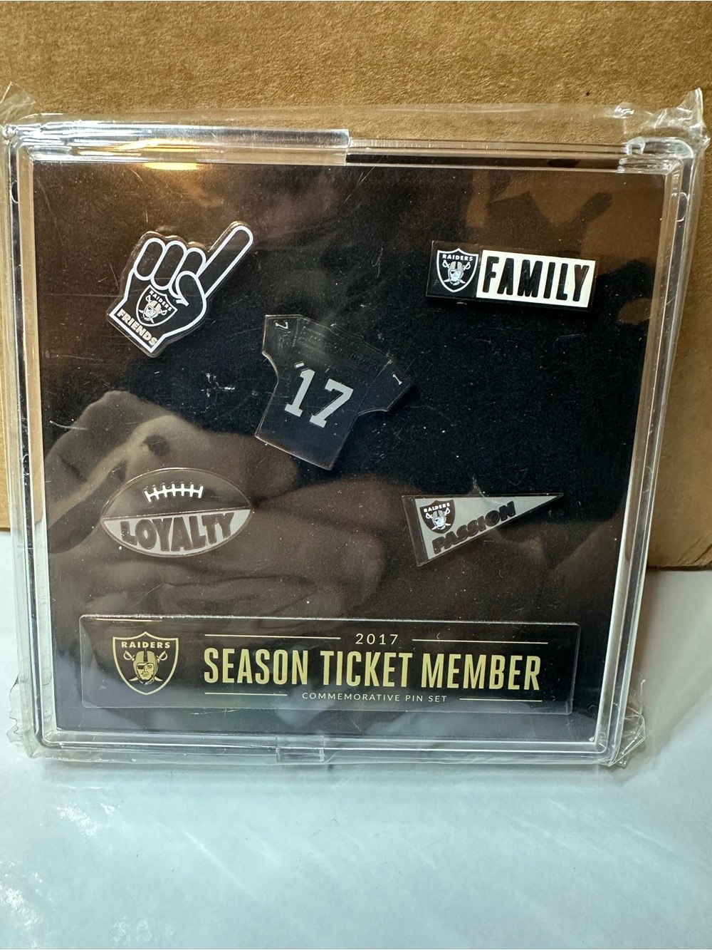 NFL Raiders Black and Silver Fan Pin Collection